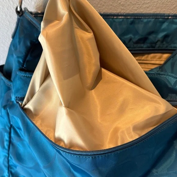 Coach Signature Nylon Teal Tote Carry On Multi Purpose Diaper/Travel Bag F77577 - Picture 5 of 16